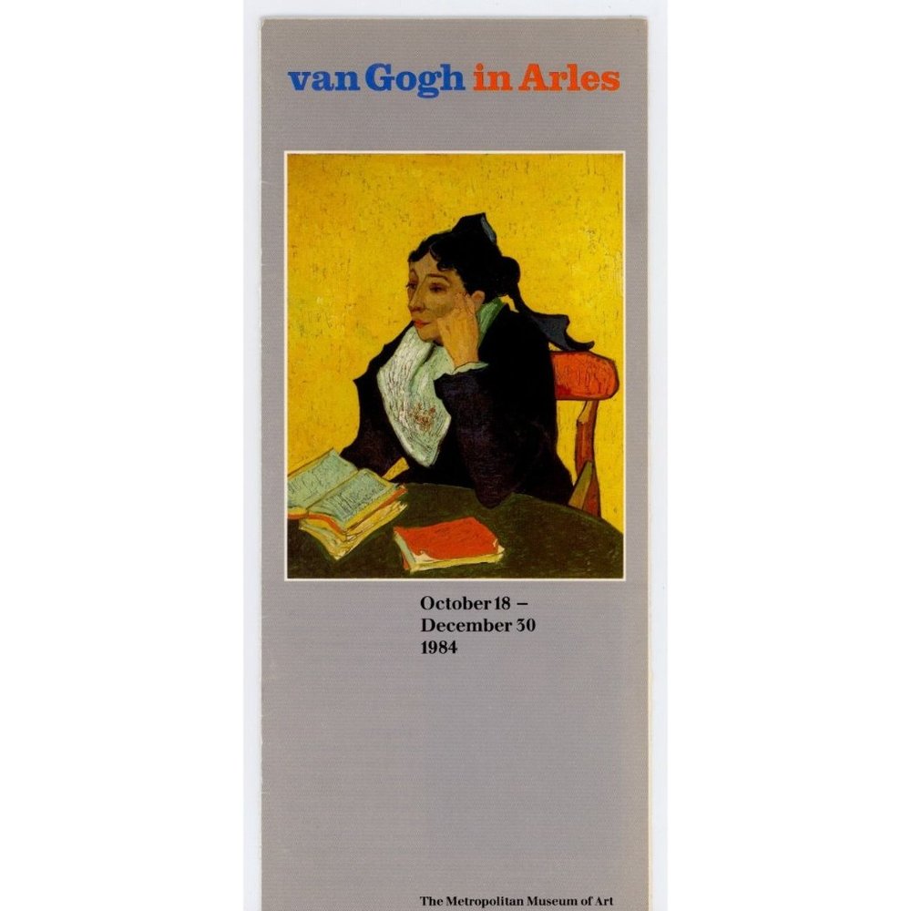 VINTAGE 1984 VAN GOGH IN ARLES EXHIBITION 12-PANEL EXHIBITION BROCHURE, ORIGINAL